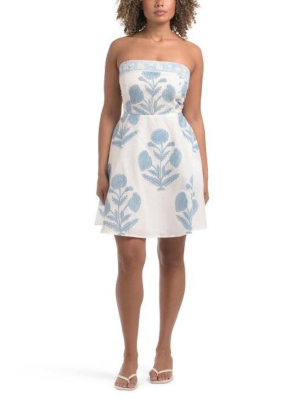 SUE SARTOR Tie Back Mini Sundress